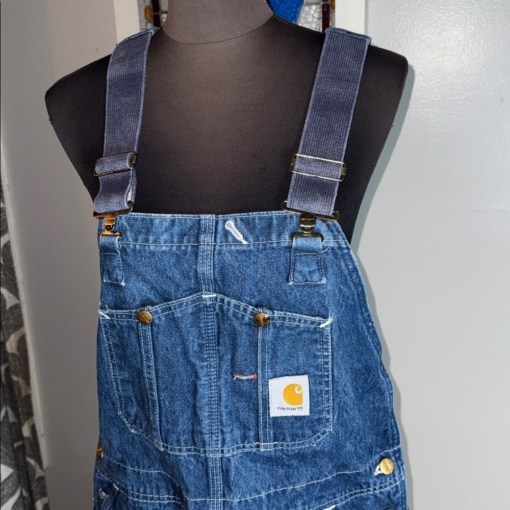 Carhartt Vintage Denim Cut Off Overalls - Picture 2 of 10
